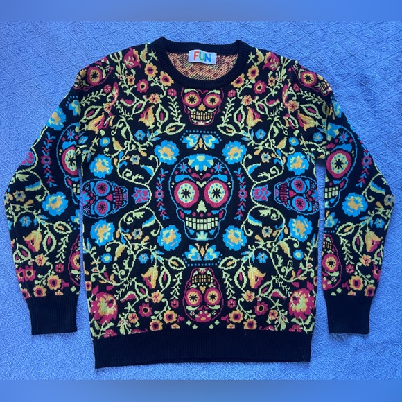 Halloween Day of the Dead sweater - Picture 1 of 12